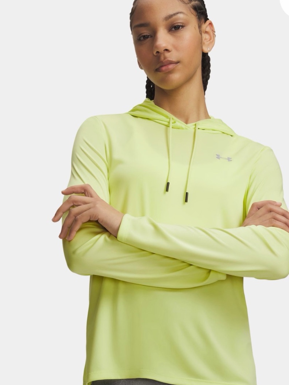 Under Armour Women’s Lime Hoodie Lightweight Active Top